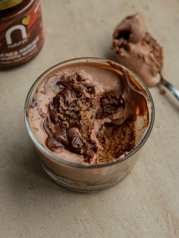 Chocolate and Hazelnut cookies and cream parfait