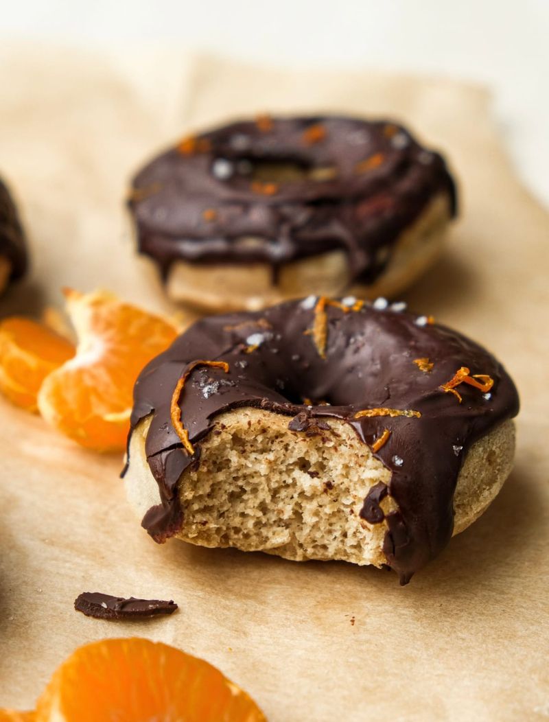 Jaffa cake breakfast donuts