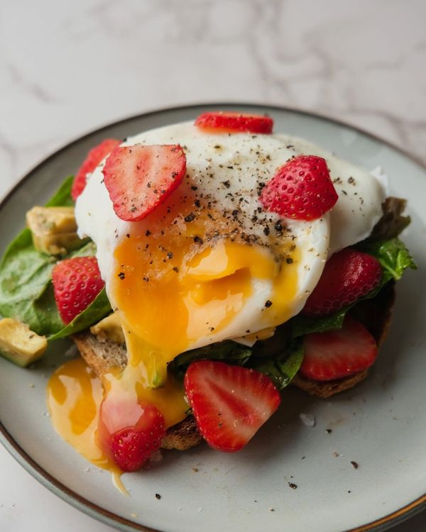 Strawberry avocado toast