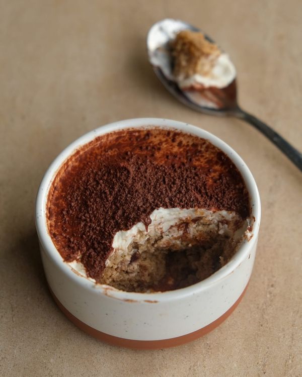 Breakfast tiramisu pots