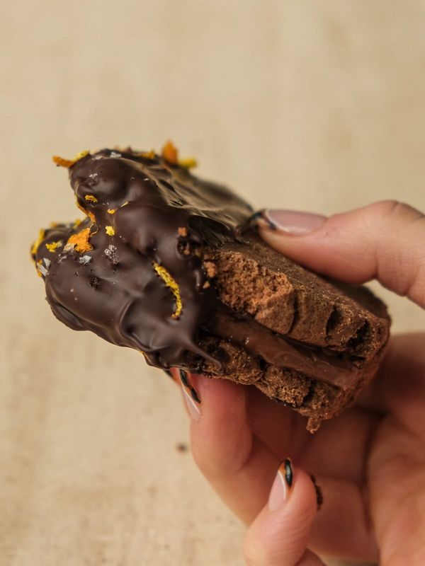 Chocolate orange cookie sandwich