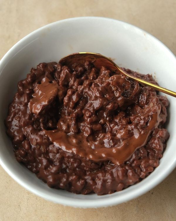 Chocolate rice pudding