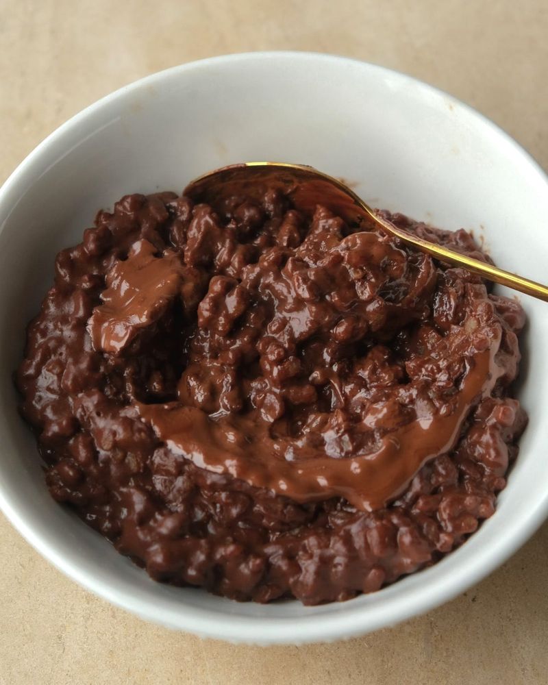 Chocolate rice pudding