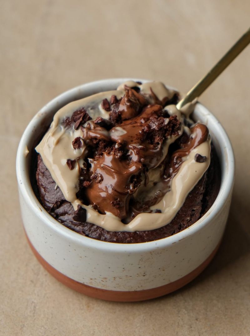 Molten Nutella baked oats