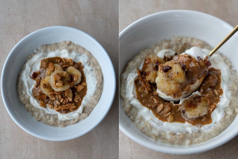 Banana bread oats, another view