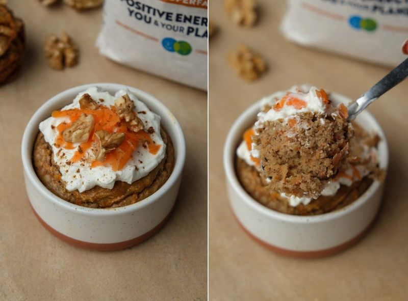 Protein carrot cake baked oats, another view