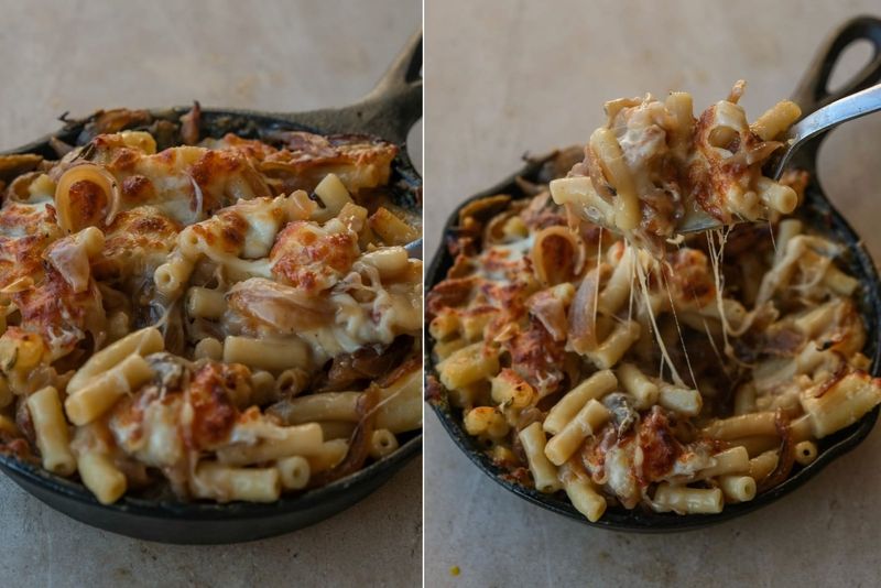 French onion Mac and Cheese, another view