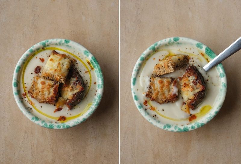 Cauliflower cheese soup, another view