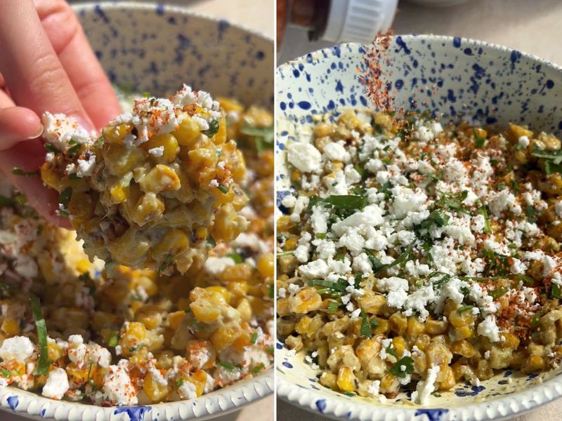 Mexican street corn salad, another view