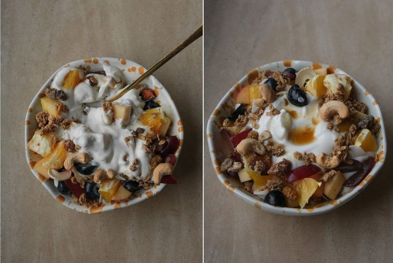 Dishoom style yoghurt bowl, another view
