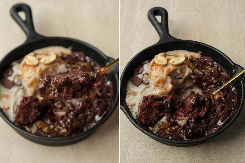 Snickers brownie skillet, another view