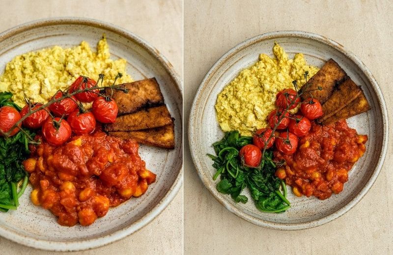 Vegan breakfast, another view