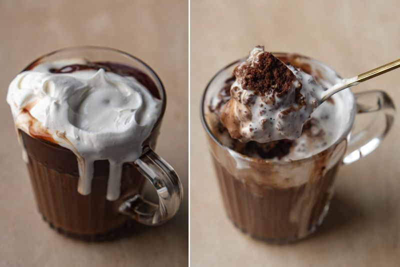 French hot chocolate baked oats, another view