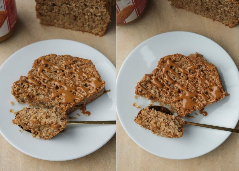 Biscoff banana bread, another view