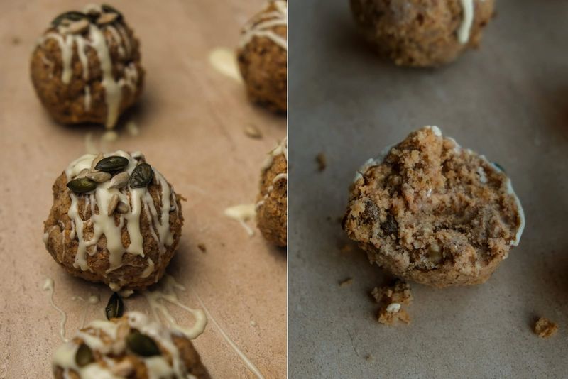 Carrot cake energy balls, another view