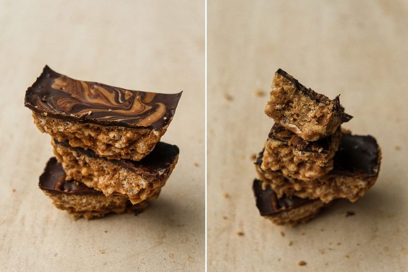Biscoff Rice Krispie cake, another view