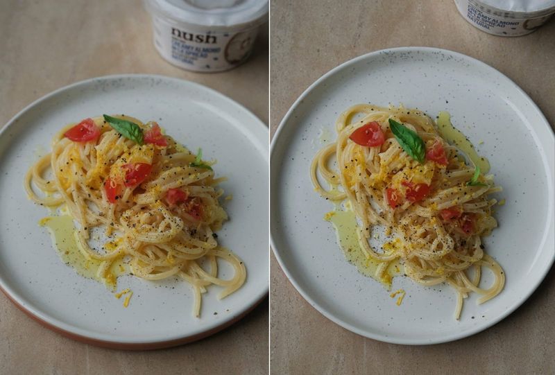 Amalfi style lemon linguine, another view