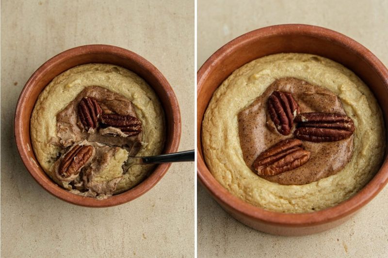 Pecan pie baked oats, another view