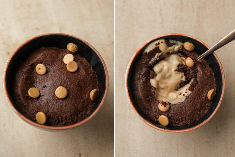 Molten biscoff chocolate cookie, another view