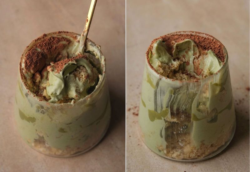 Pistachio tiramisu, another view