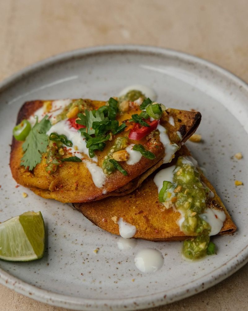 Prawn tacos, another view
