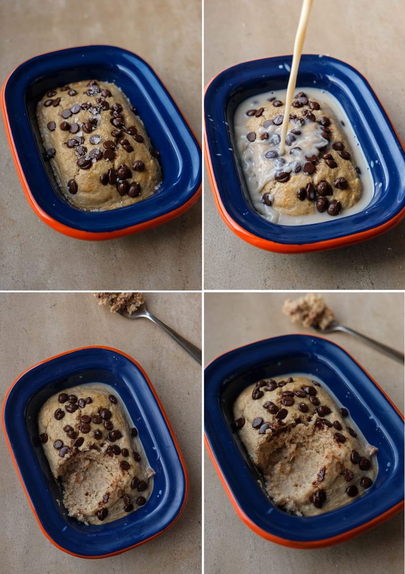 Cookie dough baked oats, another view