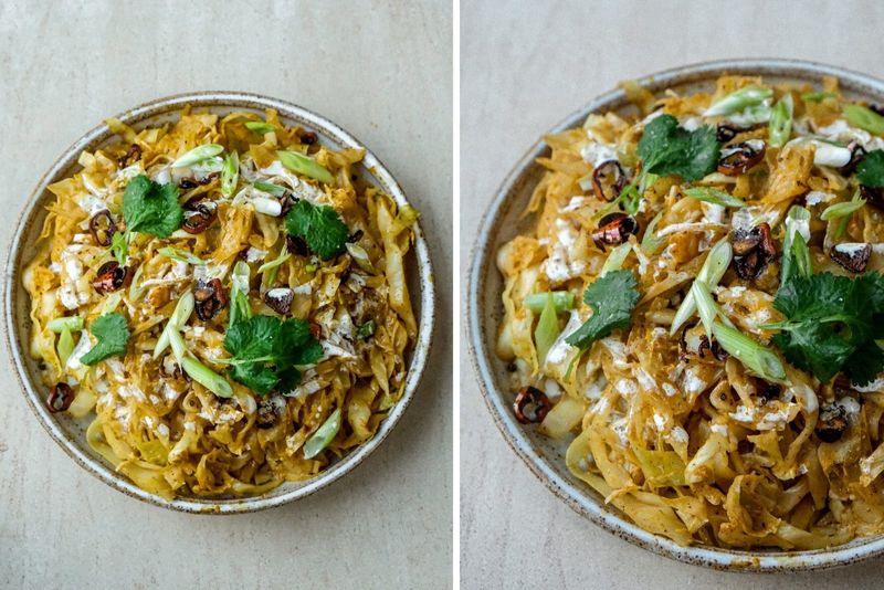 Lemongrass curry paste slaw, another view