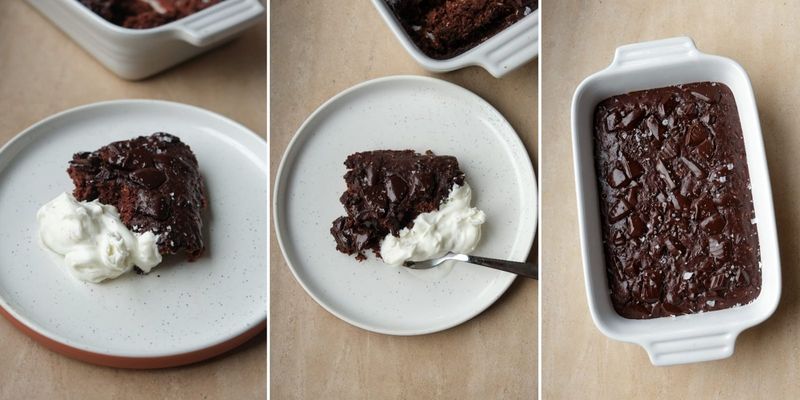 Brownie baked oats, another view